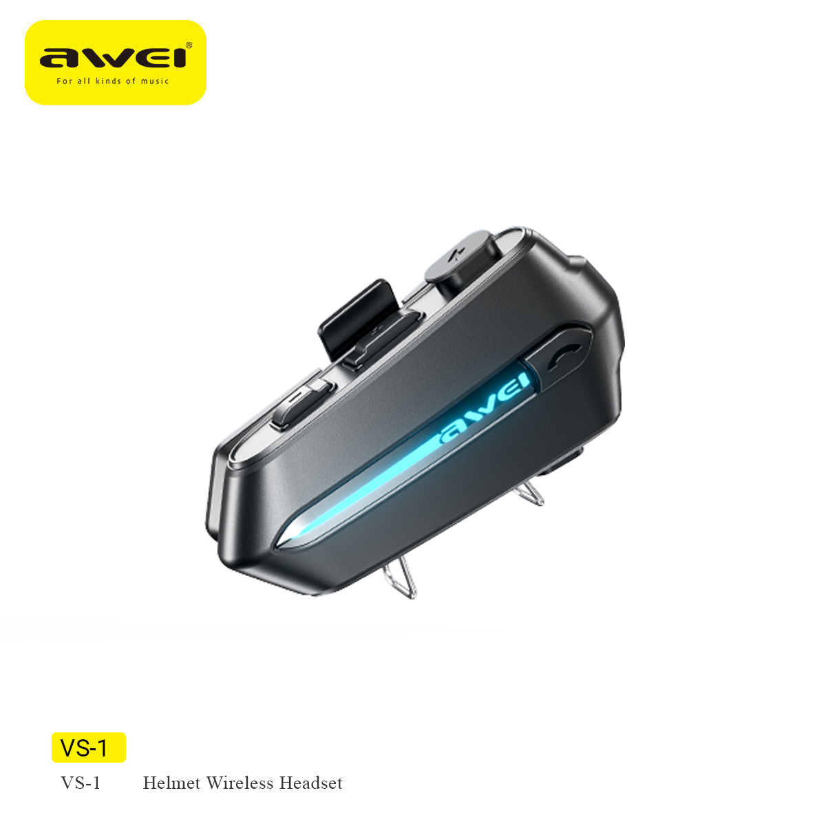 Awei VS1 Motorcycle Helmet Bluetooth Headset