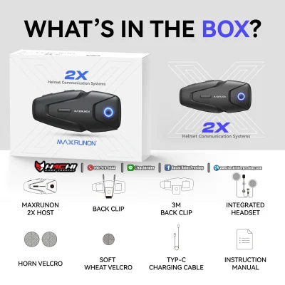 MAXRUNON 2X Mash Helmet Bluetooth